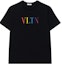 Buy Valentino Kaos Pria Hitam SS21 Multicolor Letter Cotton VV3MG10V72U20T