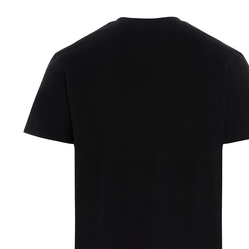 Sizing Valentino Kaos Pria Hitam SS21 Multicolor Letter Cotton VV3MG10V72U20T