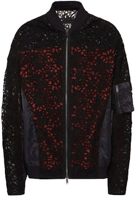 Valentino SS21 尼龙蕾丝边饰飞行夹克. VV0CII467ES0NO Order Valentino SS21 尼龙蕾丝边饰飞行夹克. VV0CII467ES0NO