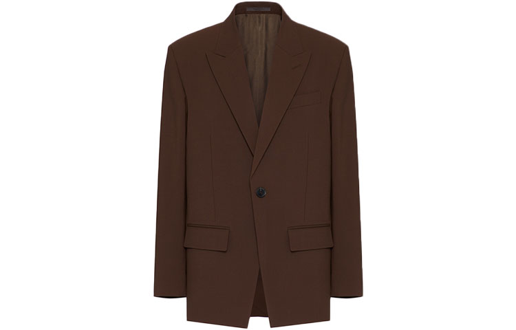 Order ヴァレンティノ SS21 ブラウン シングルブレスト ブレザージャケット VV0CEC756DPE05