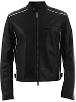 Order Valentino SS21 黑色小牛皮機車夾克 固定款皮革外套 SV3NA01Y5DC0N0