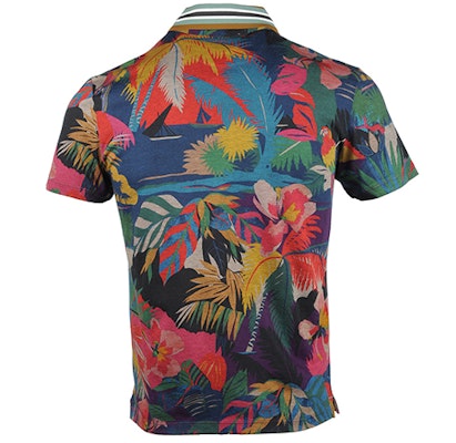 Valentino SS21 Tropical Floral Print Polo Shirt Multicolor. MV3MH01B48AT62 Lookbook Valentino SS21 Tropical Floral Print Polo Shirt Multicolor. MV3MH01B48AT62