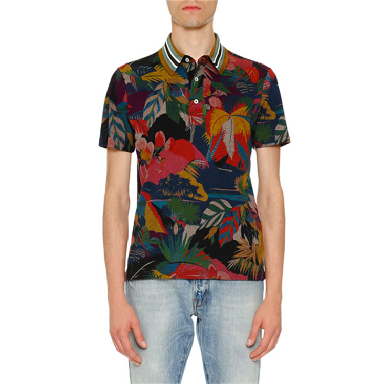 Purchase 발렌티노 SS21 트로피컬 플로럴 프린트 폴로 셔츠 멀티컬러. MV3MH01B48AT62