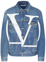 Valentino SS21 VLogo Signature All-Over Print Denim Jacket Navy Blue Menswear WV3DC01J7L0NB4 Valentino SS21 VLogo Signature All-Over Print Denim Jacket Navy Blue Menswear WV3DC01J7L0NB4