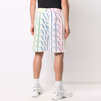 Shop Valentino SS21 VLTN Times 白色百慕達短褲 男款 VV3MD02Q6LFL81