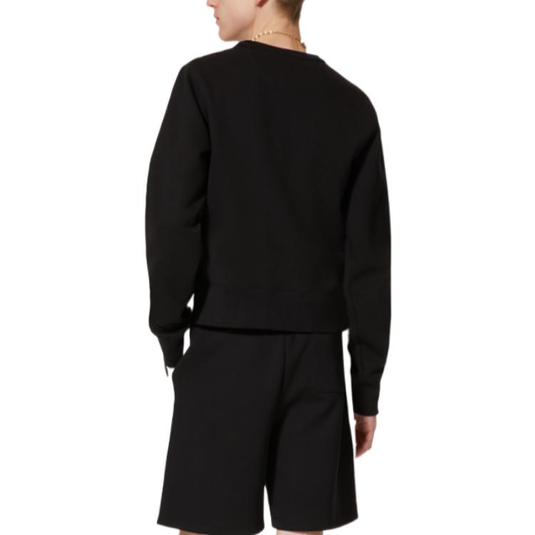 Purchase Valentino SS22 Baju Sweatshirt Hitam Crewneck dengan Logo Kecil. 1V3MF23D8NW0NO