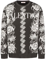 Valentino SS22 黑色花卉印花長袖圓領運動衫 XV0MF22J8GN0NA Order Valentino SS22 黑色花卉印花長袖圓領運動衫 XV0MF22J8GN0NA