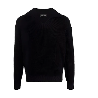 Valentino SS22 Black Hoodie with Solid Logo Print and Patchwork Design XV0MF22L8GW0NO