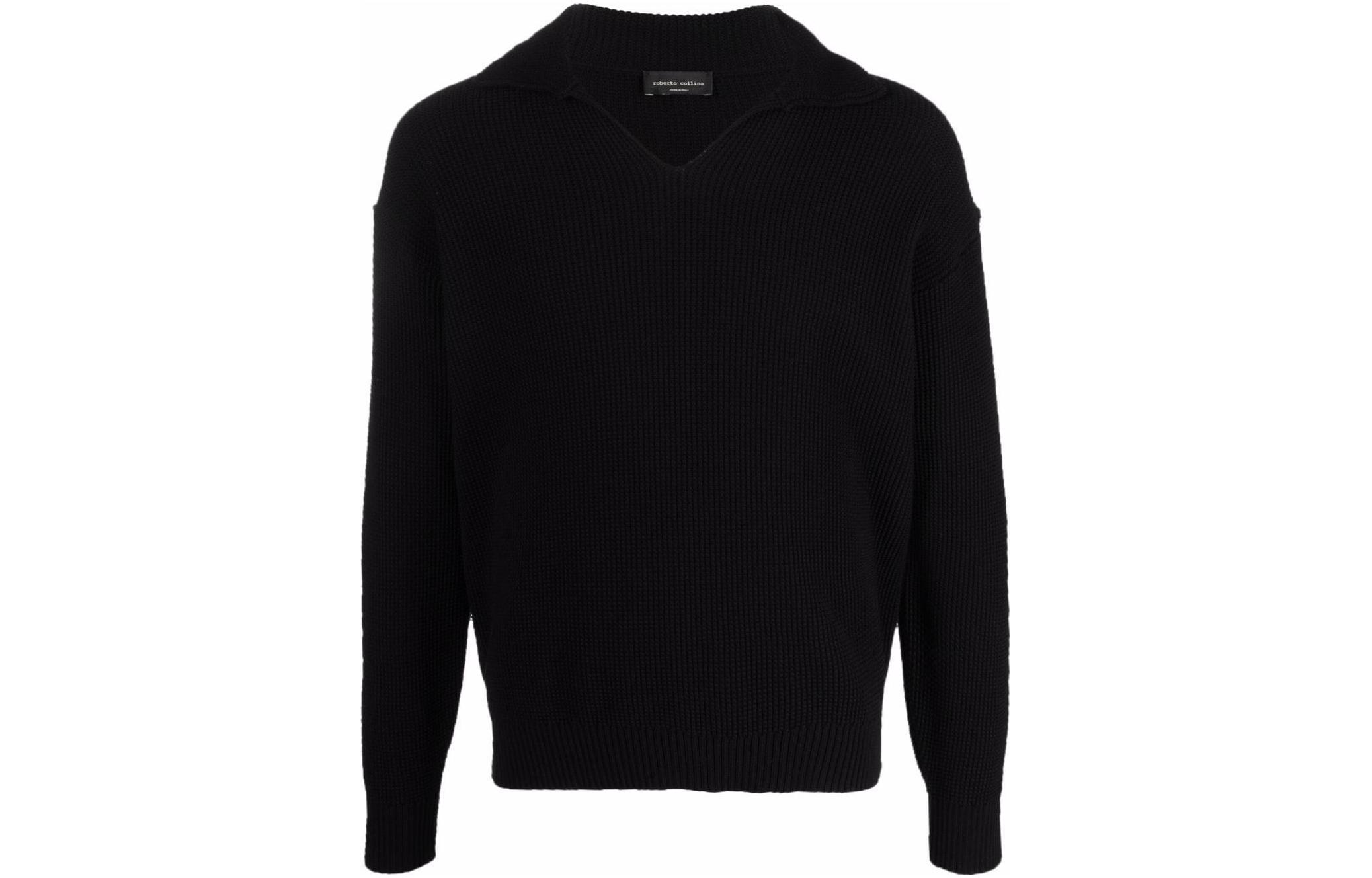 Order Valentino SS22 Hoodie Hitam dengan Logo Solid dan Desain Patchwork. XV0MF22L8GW0NO