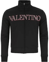 Valentino SS22 Black Logo Print Zip-Up Jacket with Stand Collar. XV3MF20V85K0NO Valentino SS22 Black Logo Print Zip-Up Jacket with Stand Collar. XV3MF20V85K0NO