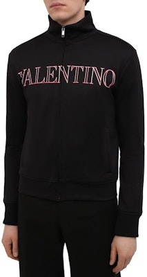 Valentino Jaket Zip-Up Hitam Logo SS22 dengan Kolar Berdiri. XV3MF20V85K0NO Purchase Valentino Jaket Zip-Up Hitam Logo SS22 dengan Kolar Berdiri. XV3MF20V85K0NO