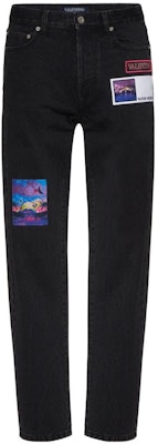 华伦天奴SS22黑色修身牛仔裤,实色拼接设计 XV3DE01W8300NO Buy 华伦天奴SS22黑色修身牛仔裤,实色拼接设计 XV3DE01W8300NO