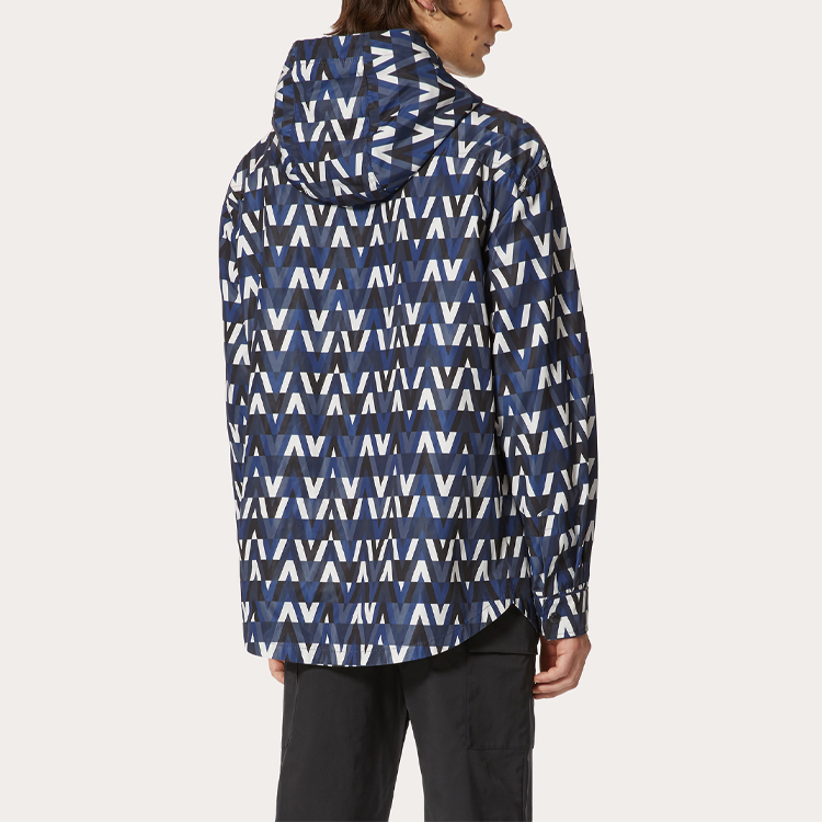 Purchase Valentino SS22 藍色滿版印花寬鬆連帽外套 XV3CJE2680RN38