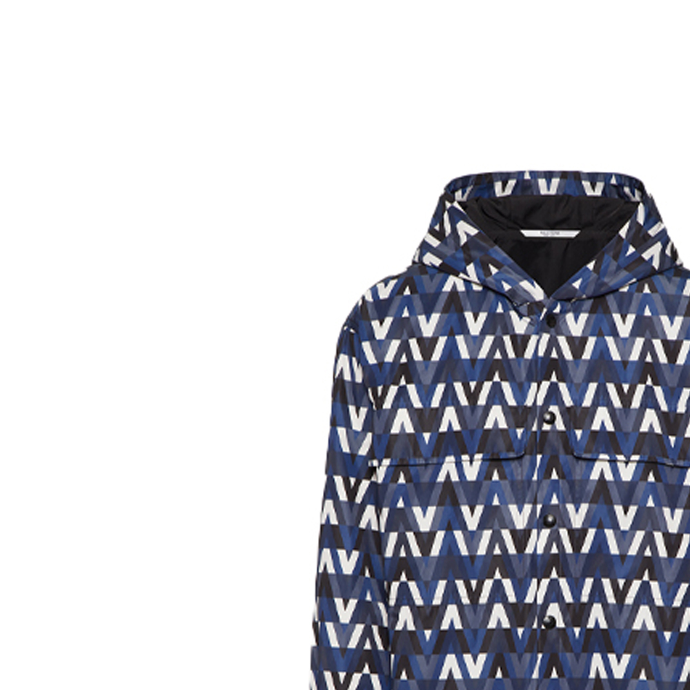 Details for Valentino SS22 藍色滿版印花寬鬆連帽外套 XV3CJE2680RN38