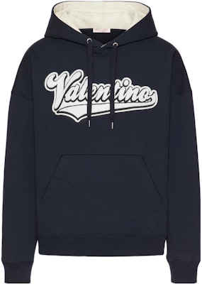 Valentino SS22 藍色連帽衫搭配字母印花標誌 1V3MF22W8Q6598 Buy Valentino SS22 藍色連帽衫搭配字母印花標誌 1V3MF22W8Q6598