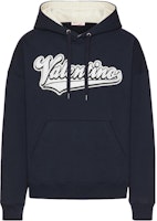 Valentino SS22 藍色連帽衫搭配字母印花標誌 1V3MF22W8Q6598 Order Valentino SS22 藍色連帽衫搭配字母印花標誌 1V3MF22W8Q6598