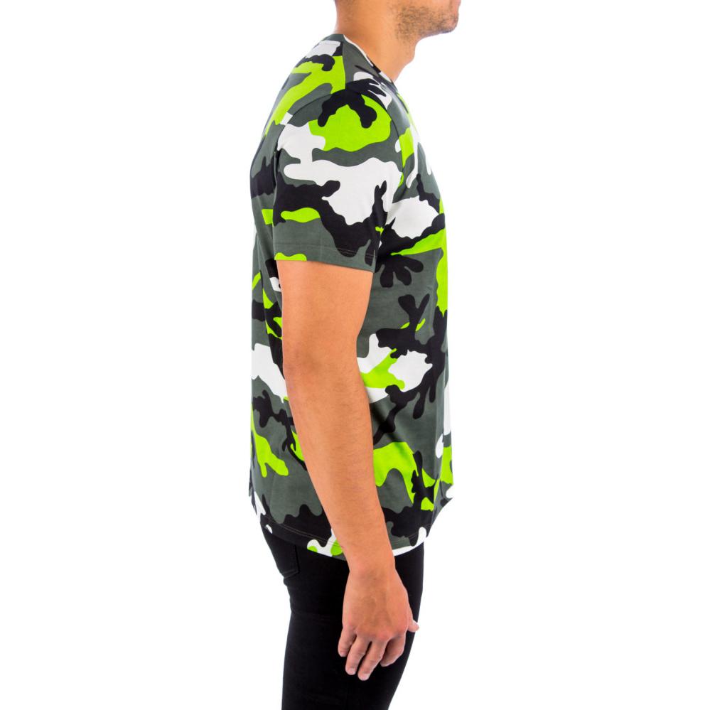 Shop Valentino SS22 Kaos Crewneck Abu-Abu Grafis Camo. UV3MG00W3M0