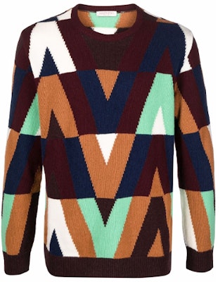 Valentino SS22 Logo Knit Wool Sweater Pullover Multicolor Crewneck. XV3KC19D854CR0 Order Valentino SS22 Logo Knit Wool Sweater Pullover Multicolor Crewneck. XV3KC19D854CR0