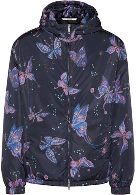 발렌티노 SS22 네이비 블루 버터플라이 프린트 후드 집업 재킷 XV3CI36983KCR4 Order 발렌티노 SS22 네이비 블루 버터플라이 프린트 후드 집업 재킷 XV3CI36983KCR4
