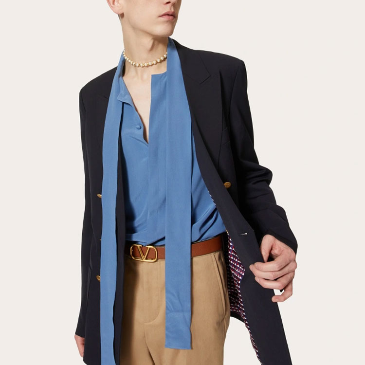 Details for ヴァレンティノ SS22 ネイビーブルー ダブルブレスト ブレザージャケット 1V3CED956DP598
