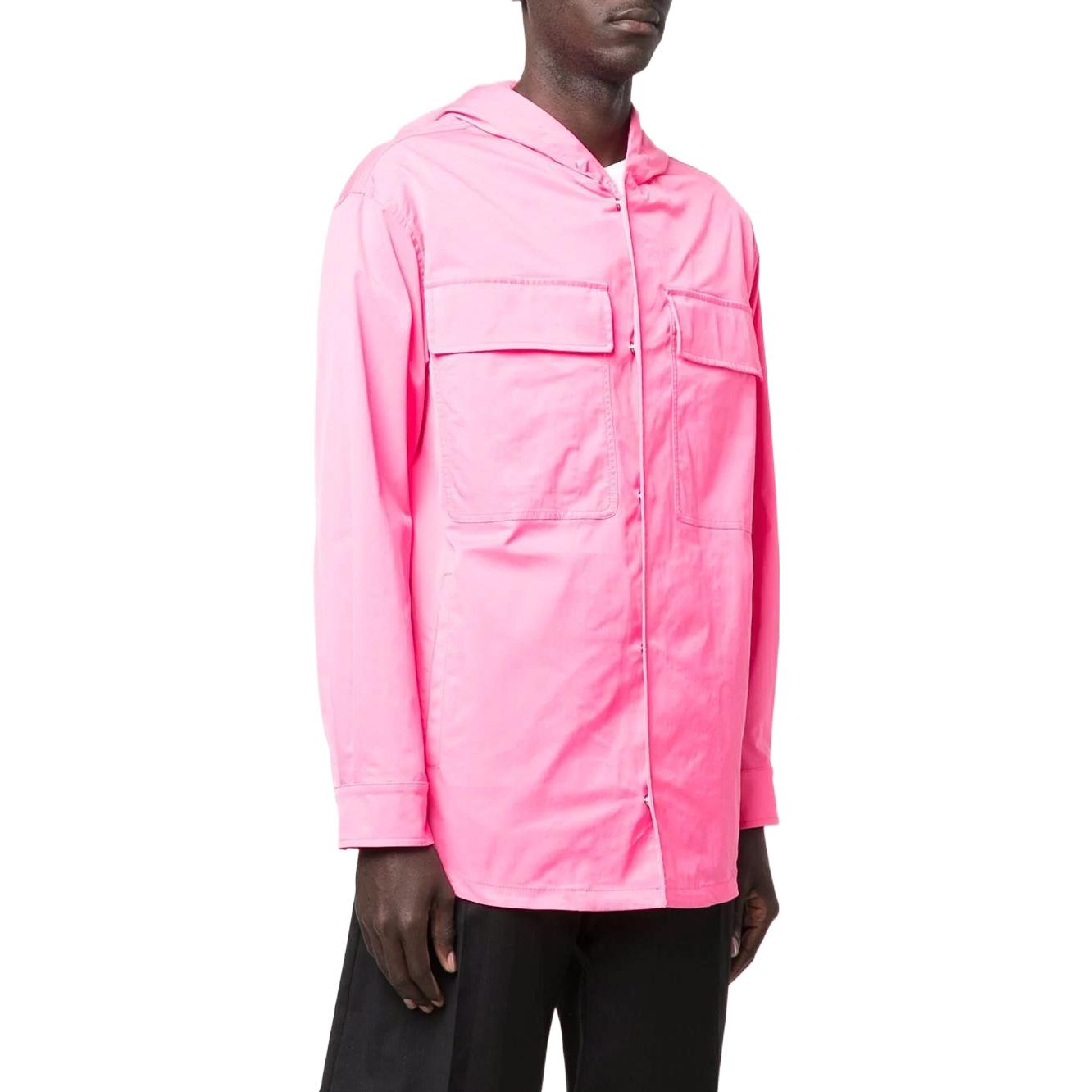 Shop Valentino SS22 Chaqueta Rosa con Capucha y Detalles de Bolsillo Mangas Largas. VCJE265TYZB0