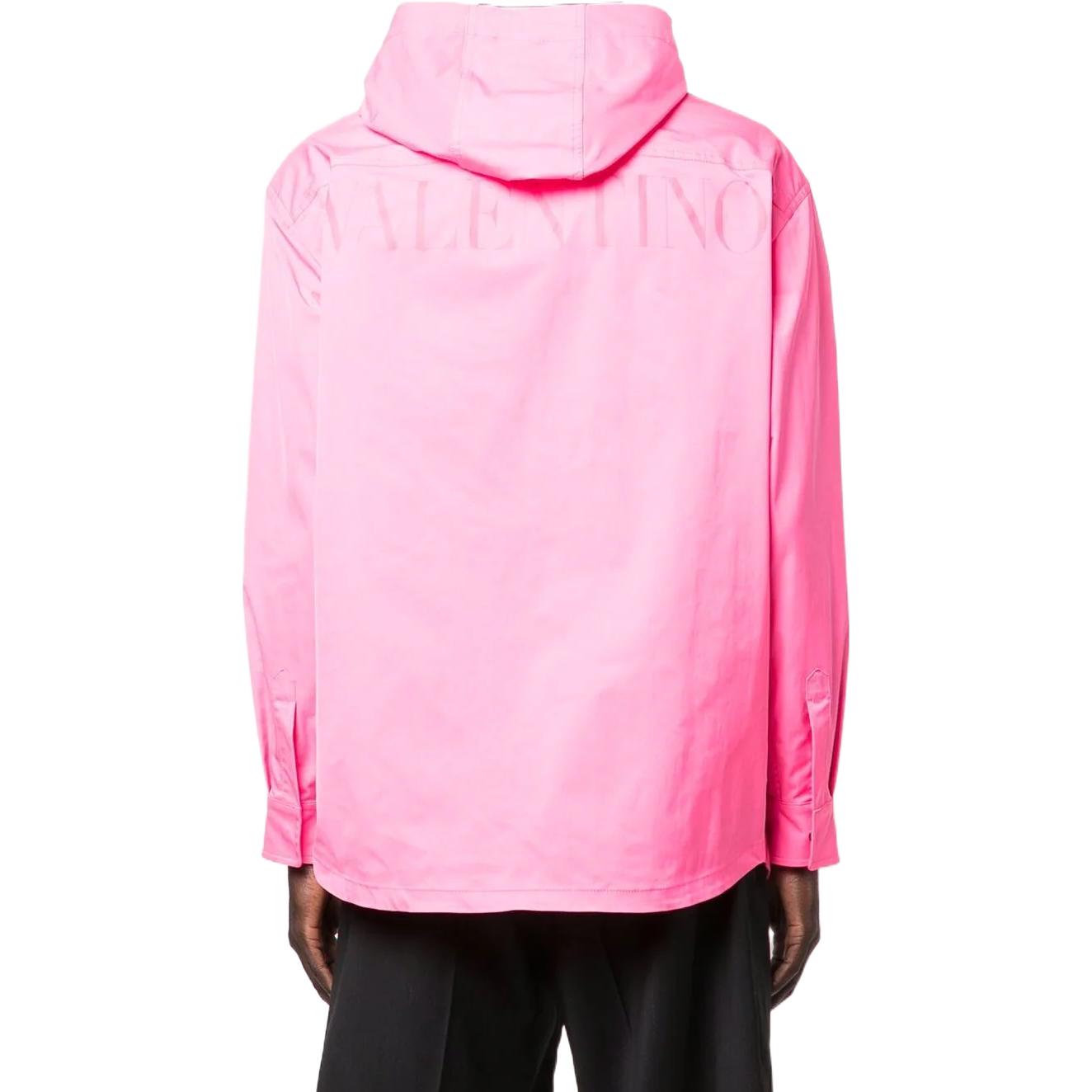 Purchase Valentino SS22 Chaqueta Rosa con Capucha y Detalles de Bolsillo Mangas Largas. VCJE265TYZB0
