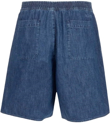 Valentino SS22 Solid Color Elastic Denim Shorts Blue XV3DD01L84B558 Lookbook Valentino SS22 Solid Color Elastic Denim Shorts Blue XV3DD01L84B558