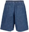 Lookbook Valentino SS22 Solid Color Elastic Denim Shorts Blue XV3DD01L84B558