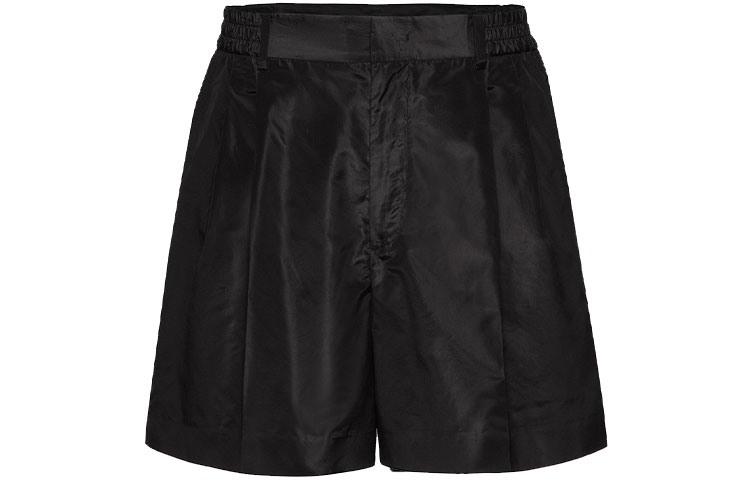 Valentino SS22  Washed Taffeta Casual Shorts Black XV0RDC168E30NO