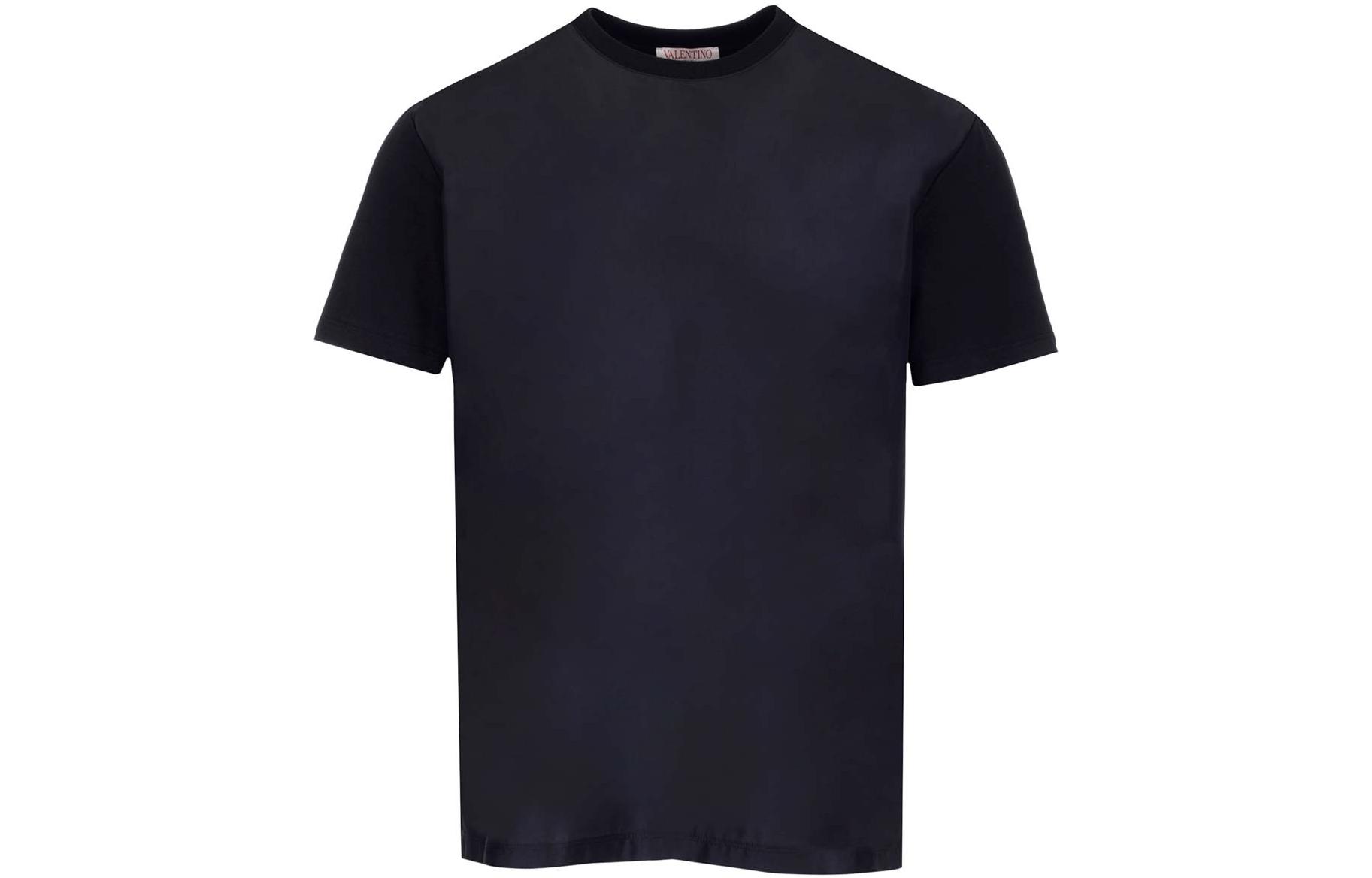 Valentino SS22 Black Back Logo Print Crewneck T-Shirt  Plain Tee XV0MG10V8H00NI 圖 2