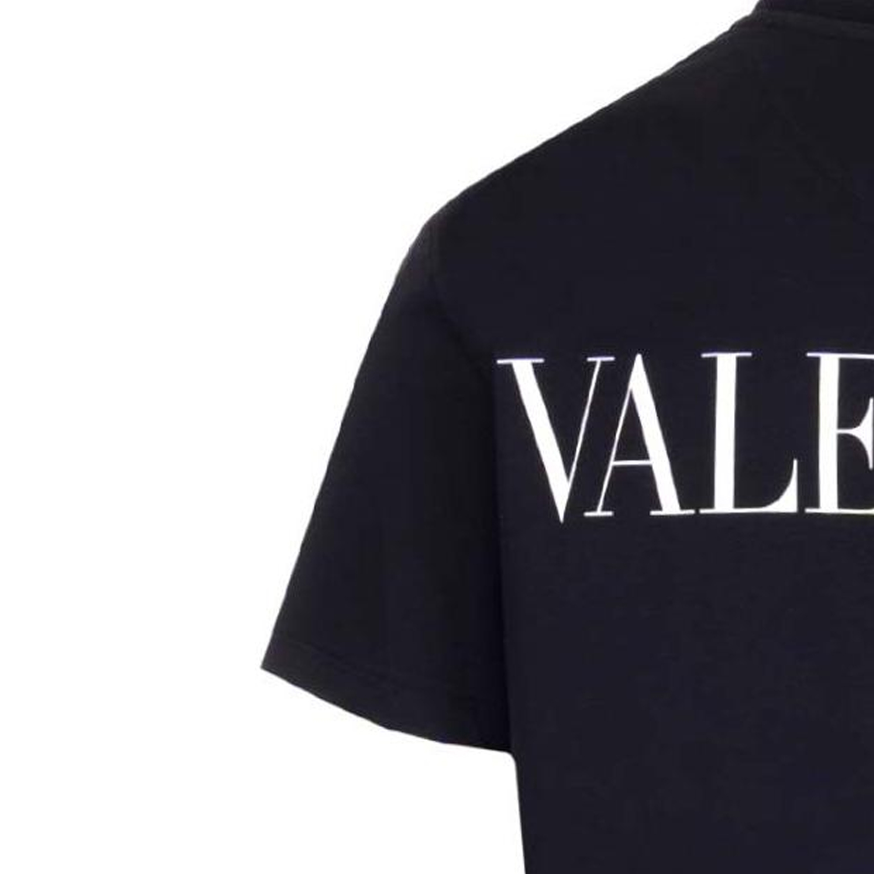 Valentino SS22 Black Back Logo Print Crewneck T-Shirt  Plain Tee XV0MG10V8H00NI 圖 6