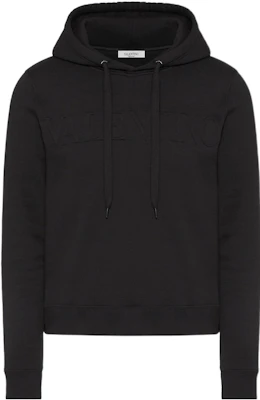 Valentino SS22 黑色純色Logo連帽衫 XV3MF21D84D0NO Buy Valentino SS22 黑色純色Logo連帽衫 XV3MF21D84D0NO