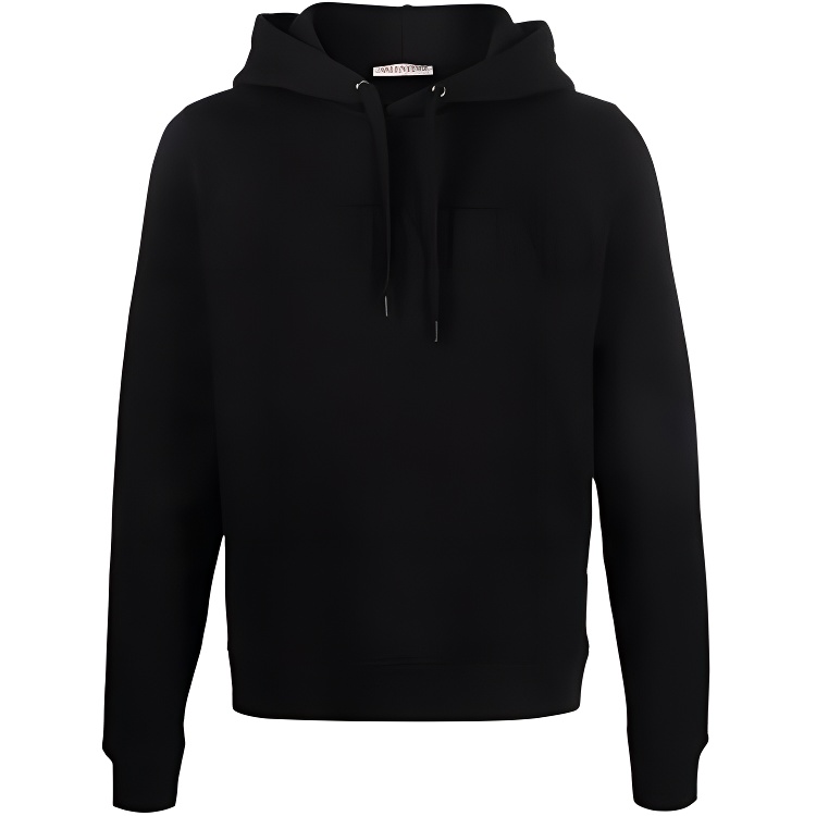 Valentino SS22 Black Printed Logo Long Sleeve Sweatshirt VMF21D84D0NO