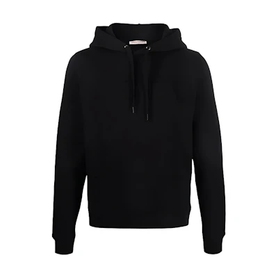 Valentino SS22 Black Printed Logo Long Sleeve Sweatshirt VMF21D84D0NO