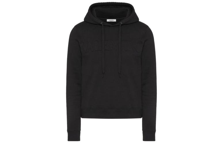 Valentino SS22 Black Pullover Sweatshirt with Letter Print VMF18Y84E-D98