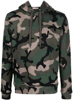 Valentino SS22 Camo Print Hoodie Olive Green Mens Pullover XV2MF21D83WF00 Valentino SS22 Camo Print Hoodie Olive Green Mens Pullover XV2MF21D83WF00