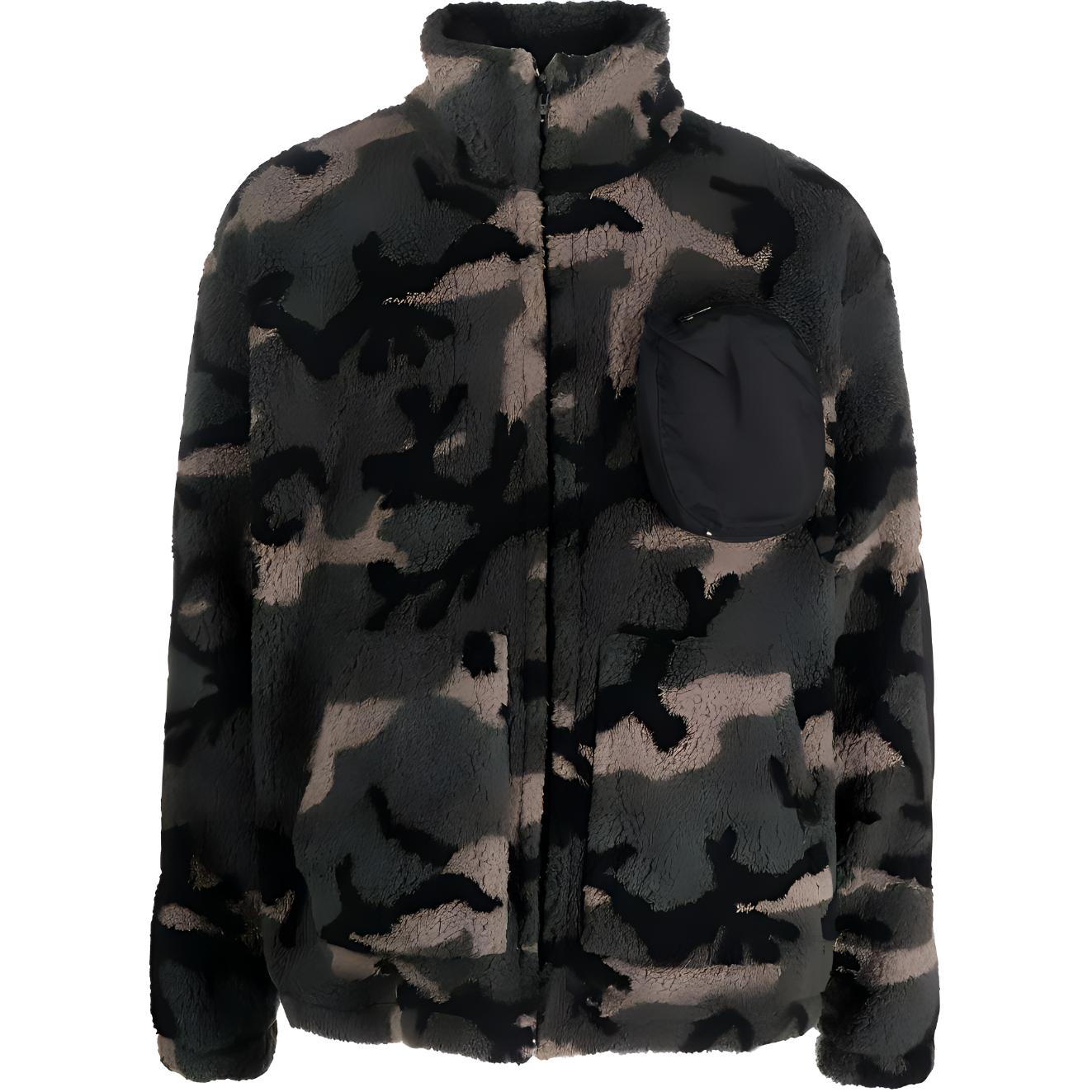 Valentino SS22 Camo Zip-Up Jacket Green Men VMF22P8J7F00