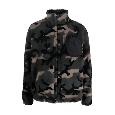 Valentino SS22 Camo Zip-Up Jacket Green Men VMF22P8J7F00