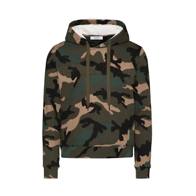 Valentino SS22 Camouflage Hoodie Jacket Military Green. XV3MF21D83WF00