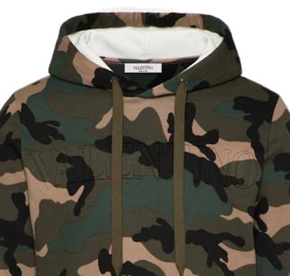 Valentino SS22迷彩連帽外套 軍綠色. XV3MF21D83WF00 Sizing Valentino SS22迷彩連帽外套 軍綠色. XV3MF21D83WF00