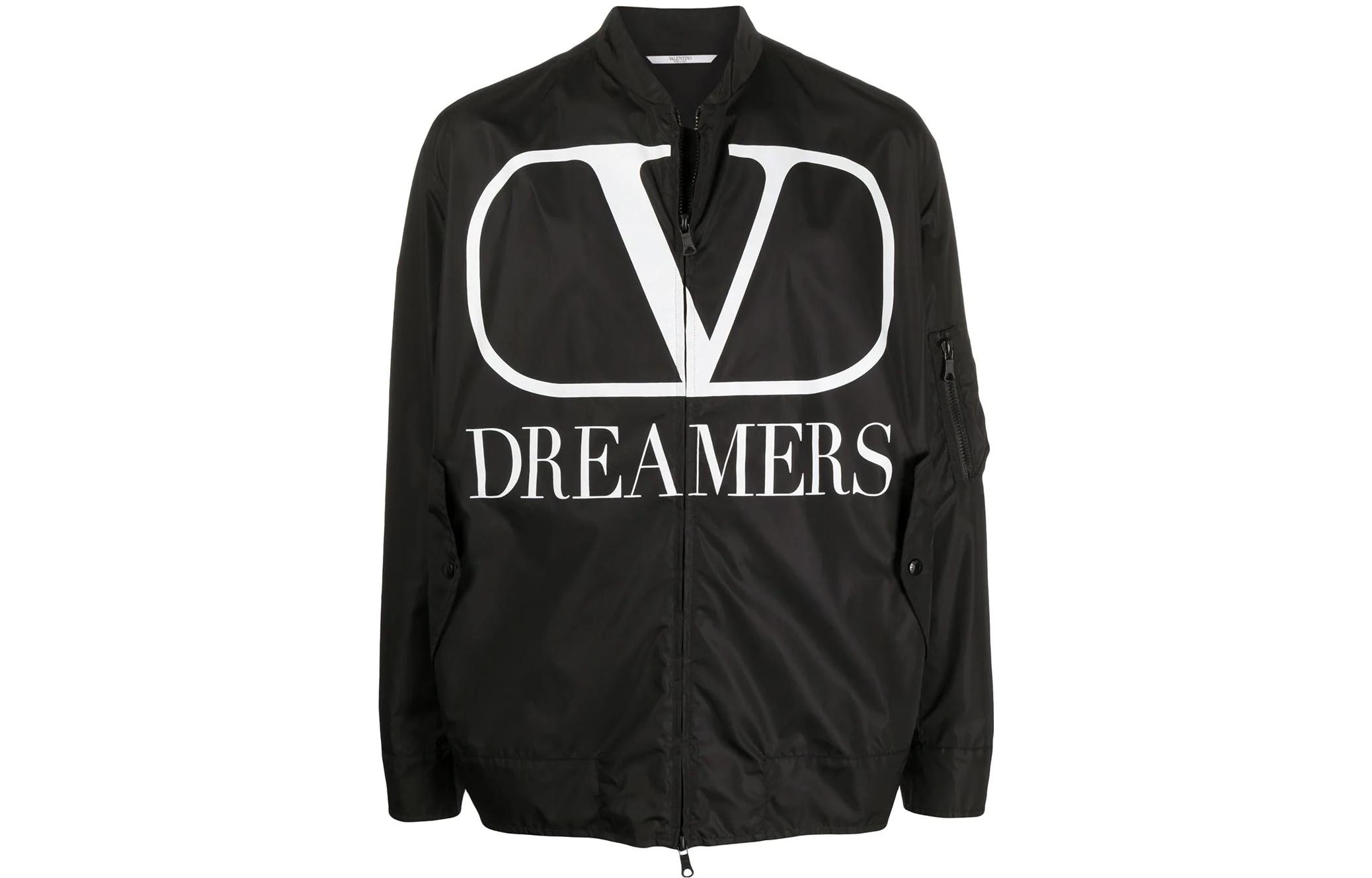 Valentino SS22 Dreamers Letter Print Jacket Black VCIF1868K0NI