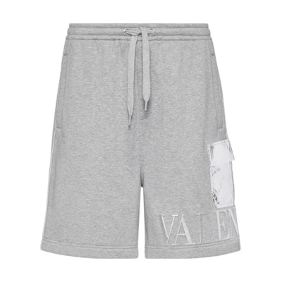 Valentino SS22 Embossed Logo Pocket Bermuda Shorts Fit XV3MD02C84KJ94