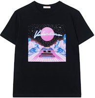 Valentino SS22 Graphic Print Crewneck Short Sleeve T-Shirt Black Mens XV3MG11H85H384 Valentino SS22 Graphic Print Crewneck Short Sleeve T-Shirt Black Mens XV3MG11H85H384