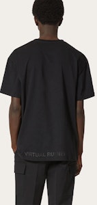 Valentino SS22 Kaos Print Grafis Lengan Pendek Hitam Pria XV3MG11H85H384 Shop Valentino SS22 Kaos Print Grafis Lengan Pendek Hitam Pria XV3MG11H85H384