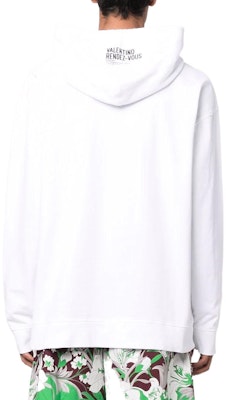 華倫天奴 SS22 圖案印花寬鬆連帽衫 白色 時尚 XV0MF18I8H3I81 Purchase 華倫天奴 SS22 圖案印花寬鬆連帽衫 白色 時尚 XV0MF18I8H3I81