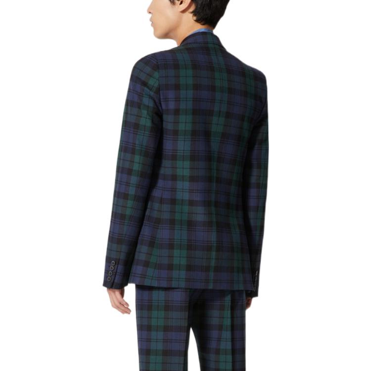 Purchase Valentino SS22 绿色花卉刺绣格纹西装外套 1V3CEE108JSQB5