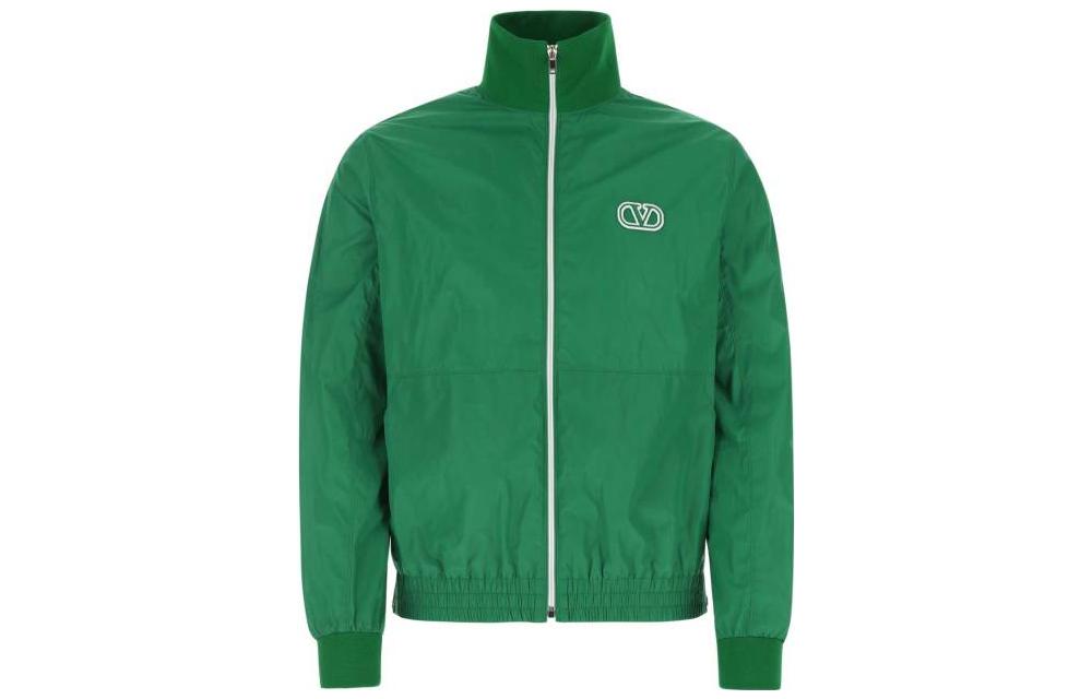 Valentino SS22 Green Zip-Up Stand Collar Jacket 1V3CIL958LF635
