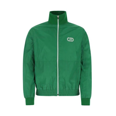 Valentino SS22 Green Zip-Up Stand Collar Jacket 1V3CIL958LF635