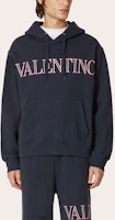 Valentino 男士SS22海軍藍標誌印花棉質連帽衫 XV3MF21K85LD98 Shop Valentino 男士SS22海軍藍標誌印花棉質連帽衫 XV3MF21K85LD98