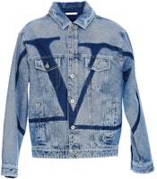 Valentino SS22 Logo Print Denim Jacket Blue Long Sleeve Fashion. DC02G847558 Valentino SS22 Logo Print Denim Jacket Blue Long Sleeve Fashion. DC02G847558